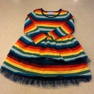 Hanna Andersson size 90 ( 3) rainbow dress w tulle
